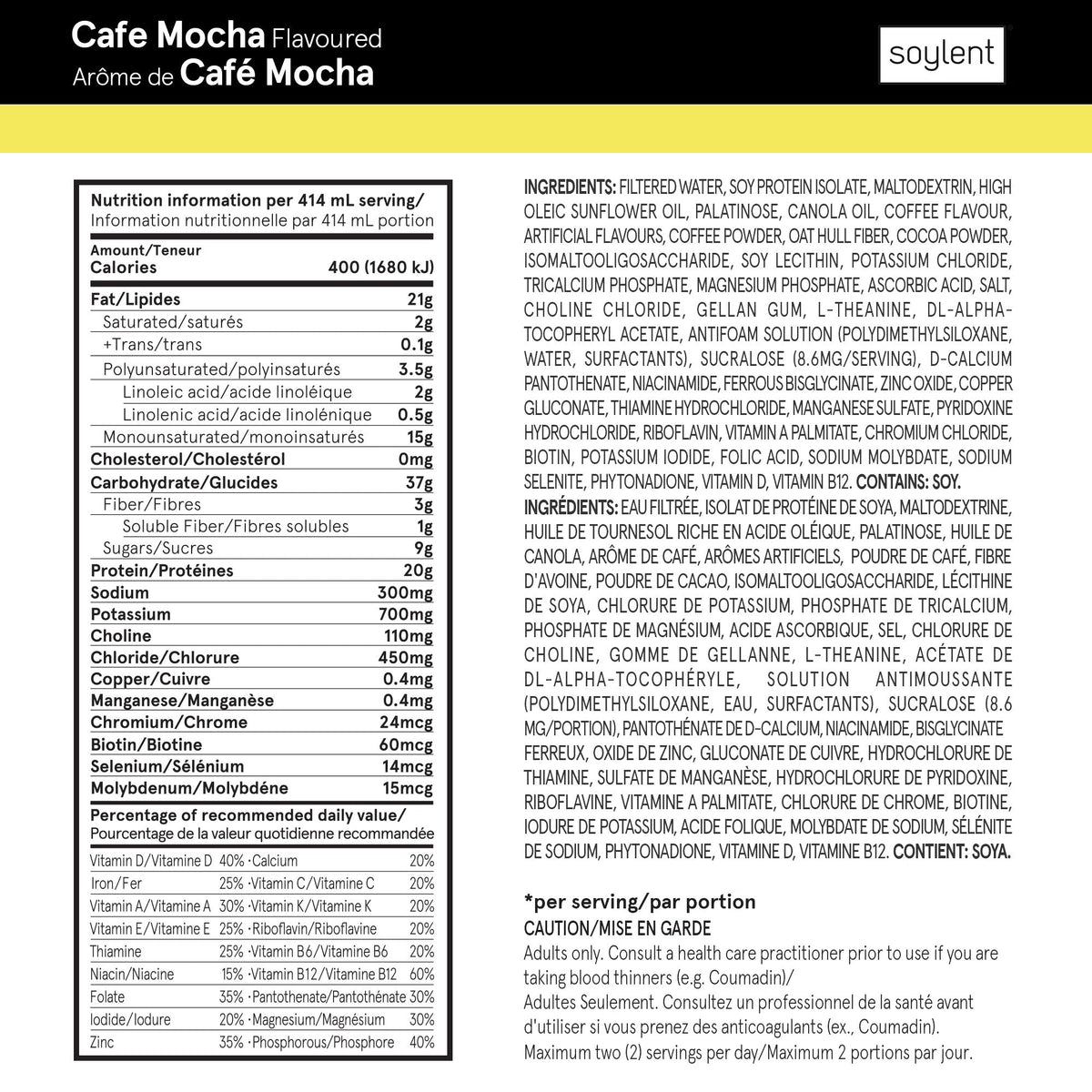 Soylent Cafe Mocha - Prepaid 3 Month